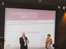 Jacky Chef et Marie-Pierre Dardaine ouvrent ensemble la cérémonie de clôture avec un petit survol historique du Concours Entreprendre.