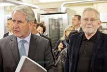 Philippe Richert, candidat LR-UDI- Modem aux élections régionales et Jean- Marie Benoît, le président de la CMA de Meurthe-et-Moselle en visite au Cepal.