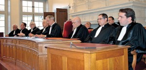 Audience solennelle du Tribunal de commerce de Bar-le-Duc, qui a vu le départ du président François Lombard. La juridiction est désormais présidée par Albert Granger.