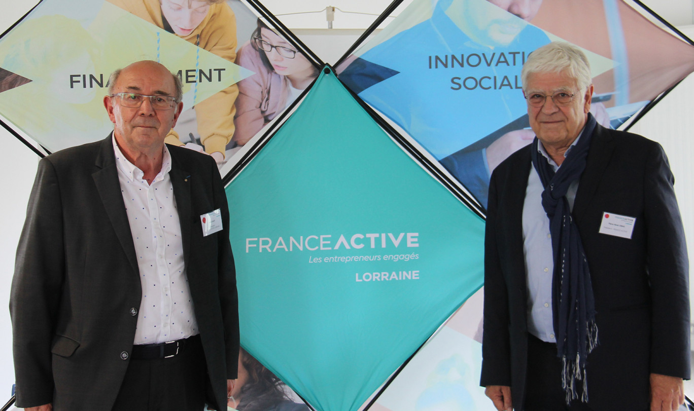 Alain Guiot, président de France Active Lorraine, et Pierre-René Lemas, président national de l’association, ont présenté le 1er juillet à Nancy le nouveau plan stratégique de cet accompagnateur de porteurs de projets de l’ESS pour la période 2021-2025. 
