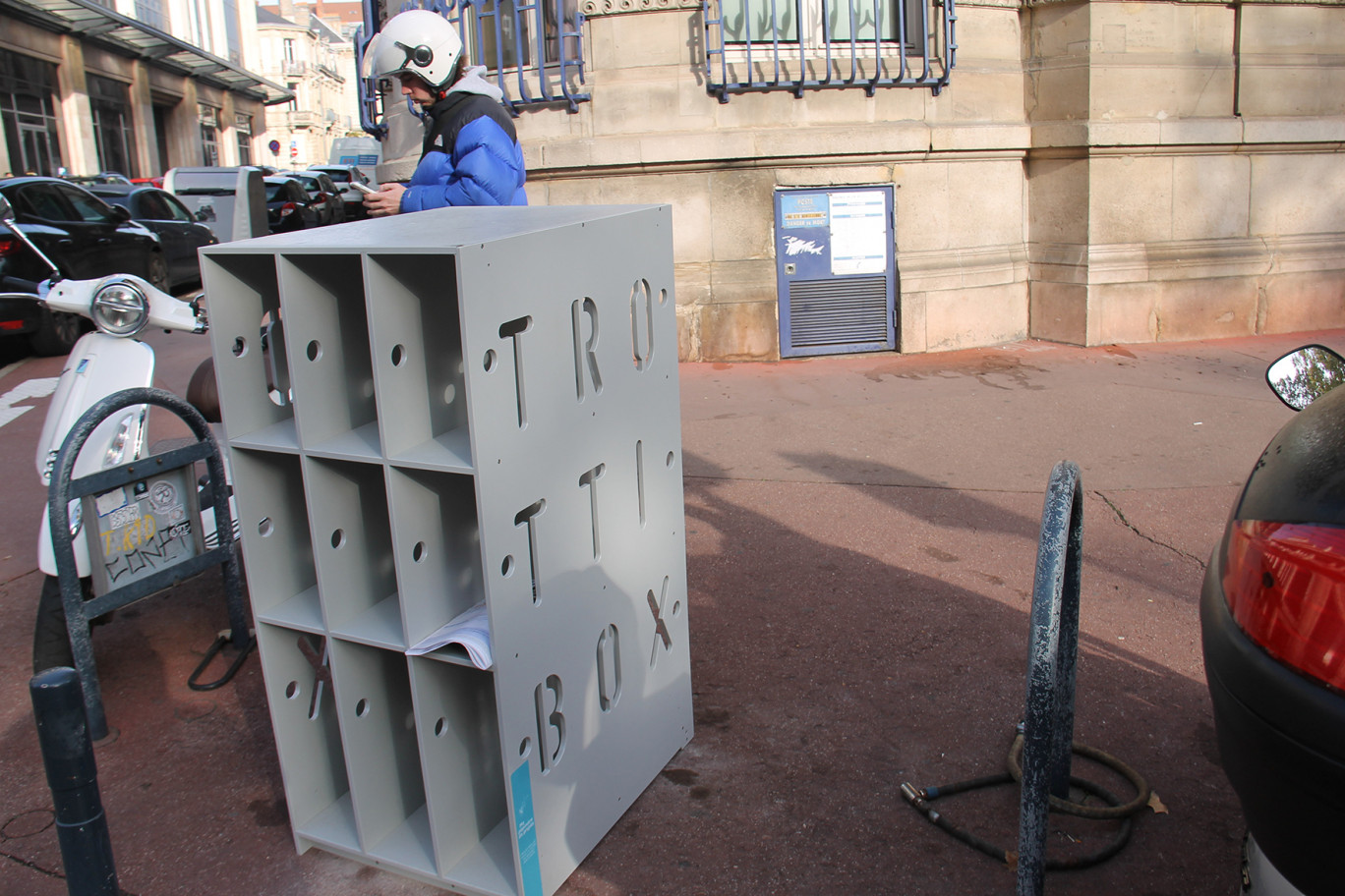 Un parking à trottinettes à Nancy