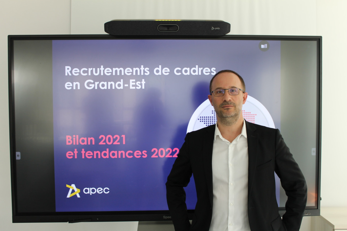 «2021 a été une année de convalescence», Thierry Rouchon, responsable des centres Nancy, Metz et Reims pour l’Apec, lors de la diffusion de la note conjoncturelle.