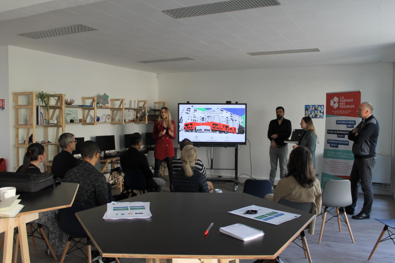 À l’heure de la présentation du plan de collecte à La Fabrique des Possibles, avenue Général Leclerc à Vandœuvre.