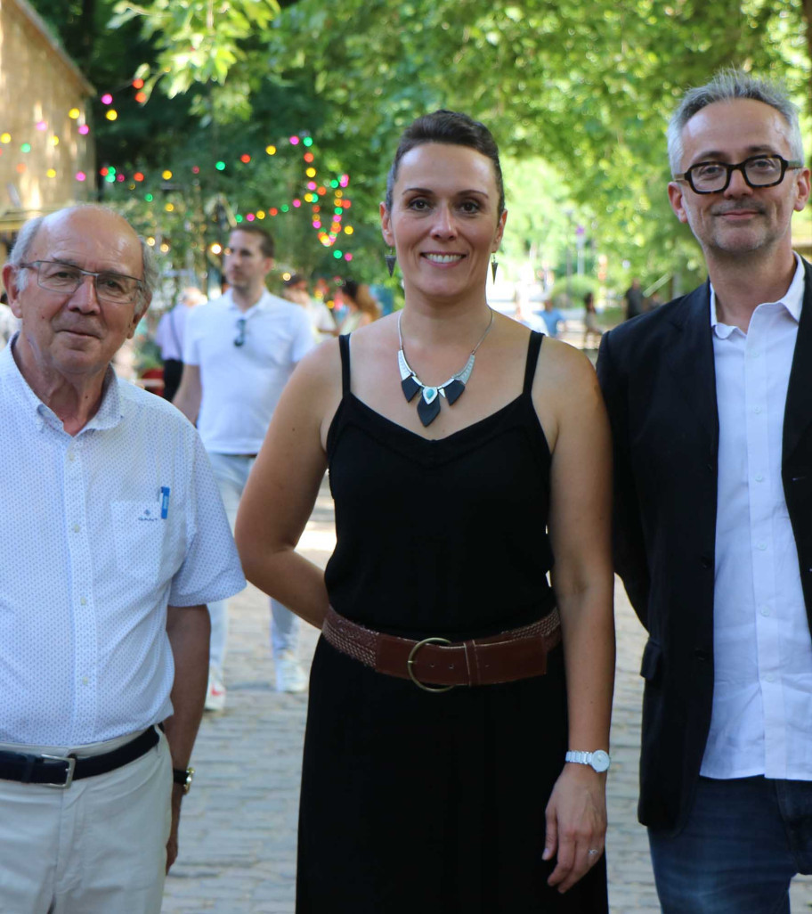 Claire Claudel, directrice de France Active Lorraine, entourée d’Alain Guyot, président de France Active Lorraine et Denis Dementhon, le directeur du développement territorial de France Active.