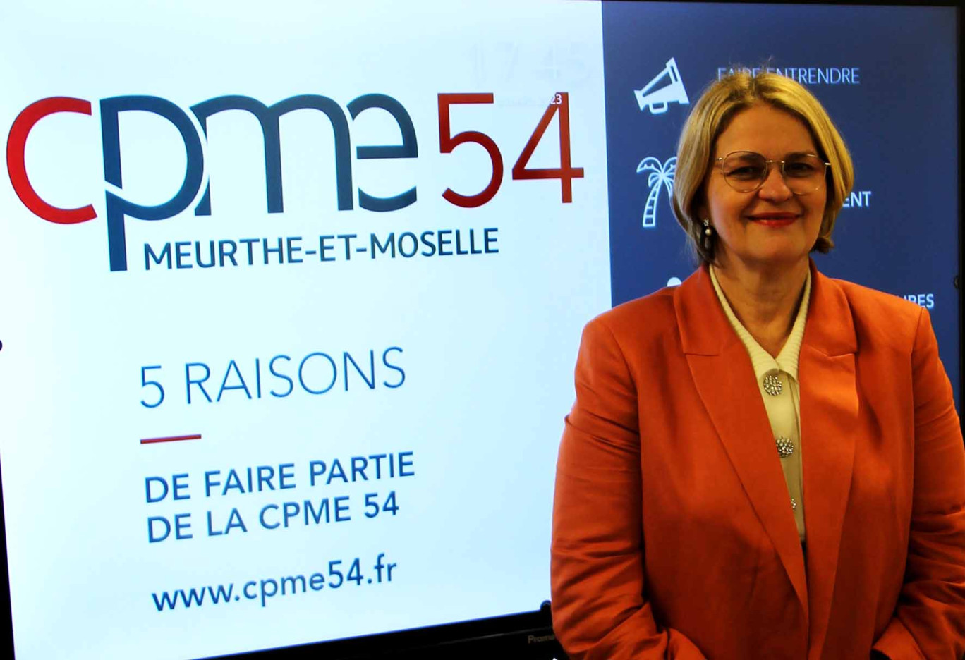 Carole Chrisment, présidente de la CPME de Meurthe-et-Moselle, entame sa deuxième année de mandat.