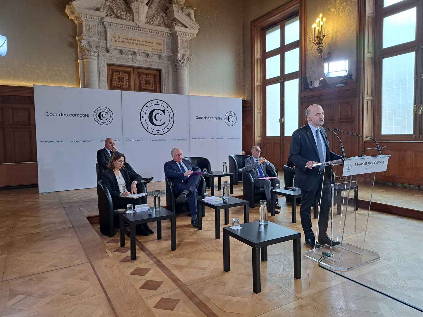 «Le redressement des finances publiques doit constituer une priorité nationale», a déclaré Pierre Moscovici, premier président de la Cour des comptes. © : Anne Daubrée
