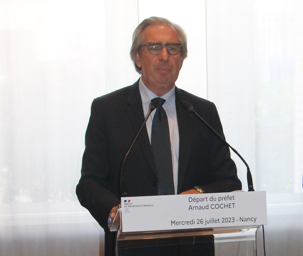 Arnaud Cochet vient de faire ses adieux au département, le 26 juillet, après trois années passées comme préfet de Meurthe-et-Moselle. Il sera remplacé, le 21 août, par Françoise Souliman, actuelle préfète d’Eure-et-Loir.