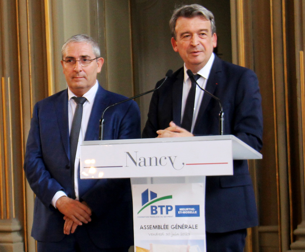 Olivier Salleron, le président de la FFB, a lancé un message d’optimisme à l’AG de la Fédération du BTP 54 fin juin à Nancy. 