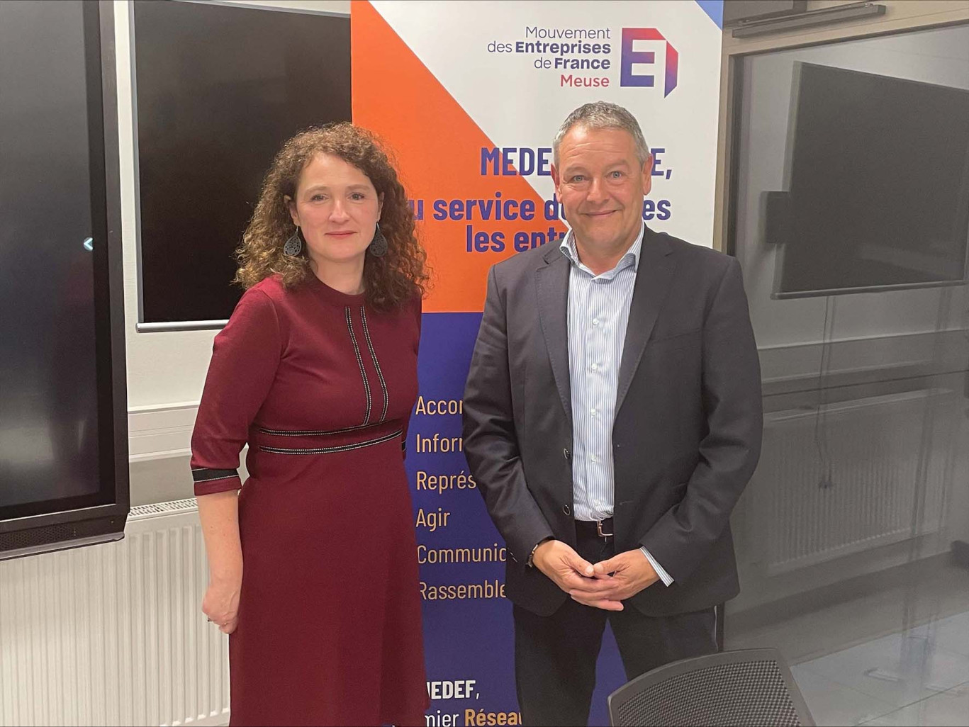© Medef Meuse Thierry Iung, président du Medef Meuse fait équipe avec Émilie Dulac, la secrétaire générale depuis janvier 2022.