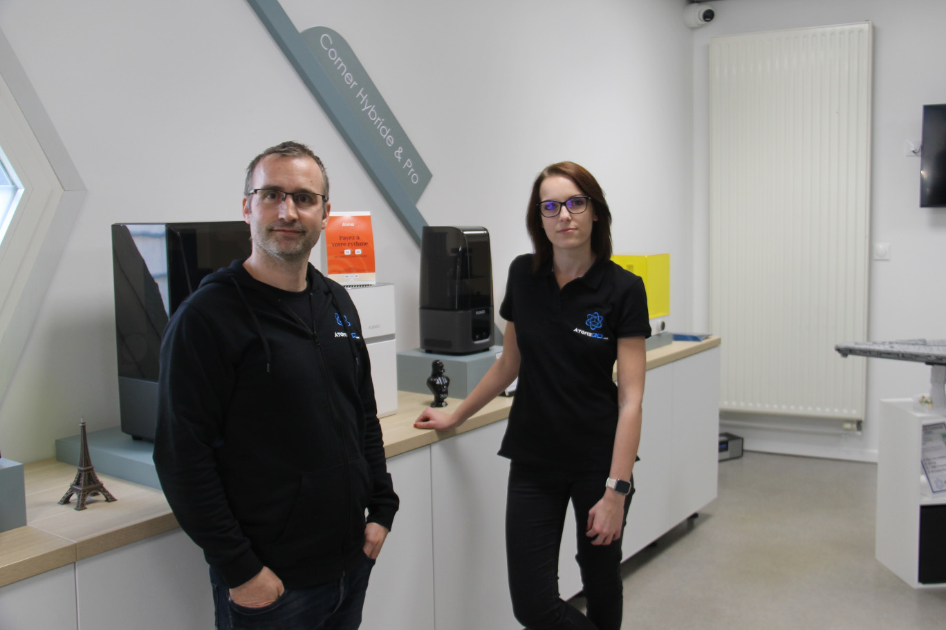 David Marchal et Élodie Briougne, franchisés Atome 3D à Nancy, entendent démocratiser l’utilisation de l’impression 3D, notamment chez les professionnels.