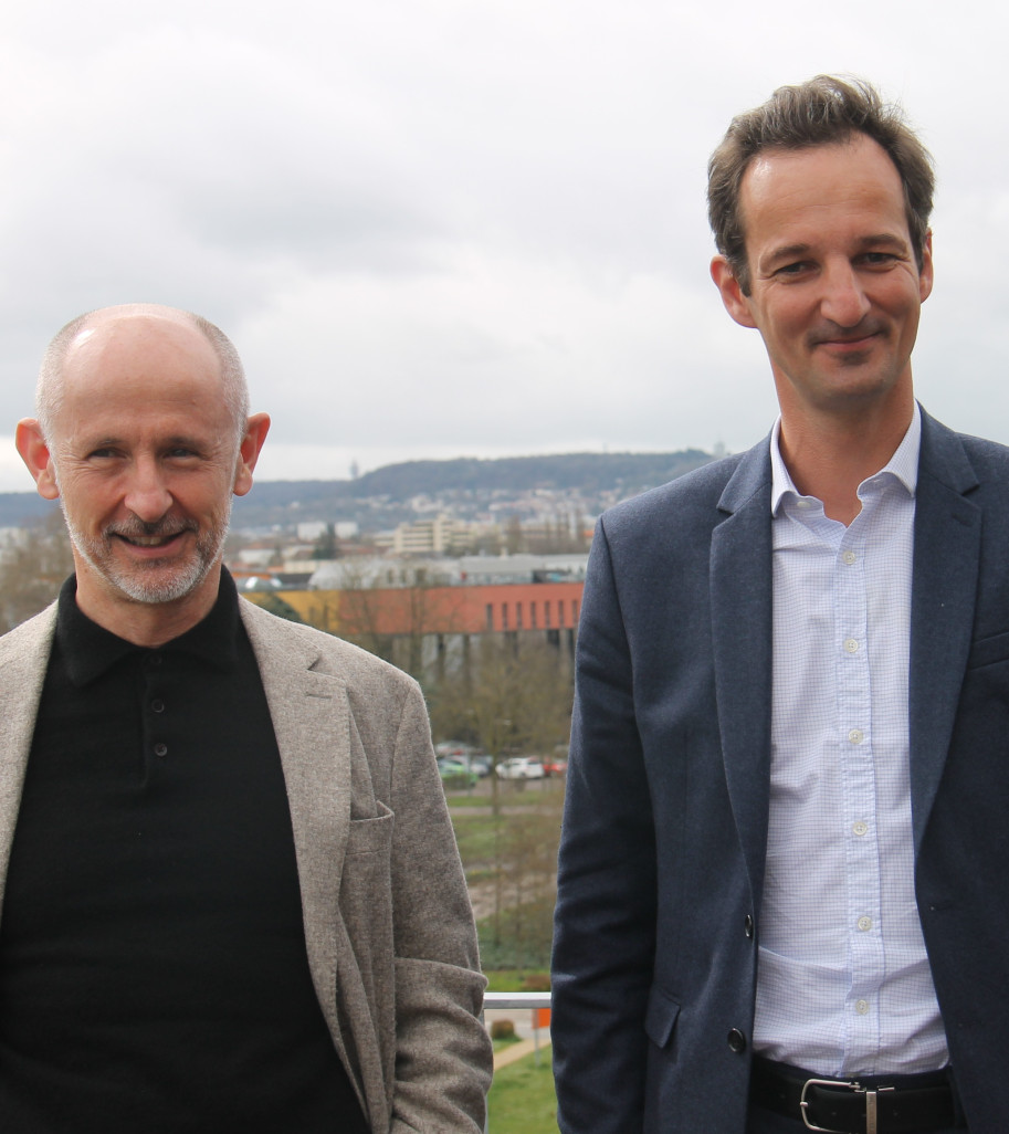 José Liotet, président de Bouygues Bâtiment Nord-Est et cogérant de Linkcity Nord-Est et Emmanuel de Roquefeuil, directeur général adjoint en charge notamment du Grand Est.