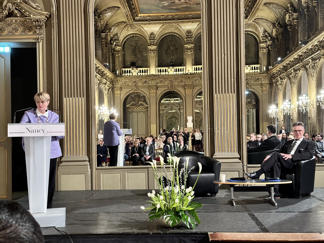 La présidente de la CPME 54, Carole Chrisment, a affiché son volontarisme devant un auditoire fourni, lors de l’assemblée générale. © CPME 54