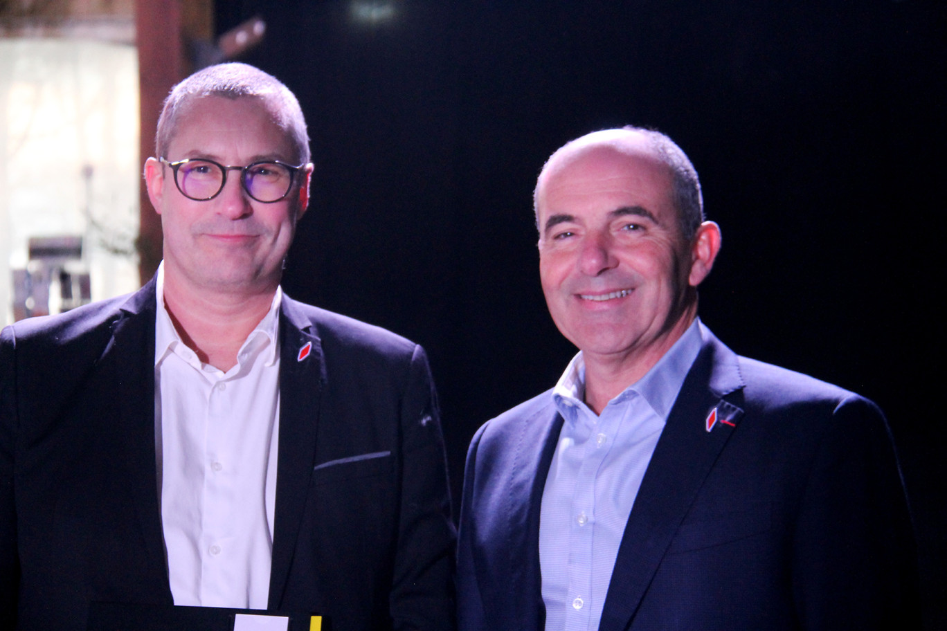 Hervé Garnier, président de la Fédération des buralistes de Meurthe-et-Moselle et Philippe Coy, le président de la Confédération nationale des buralistes entendent poursuivre la transformation de leur profession.