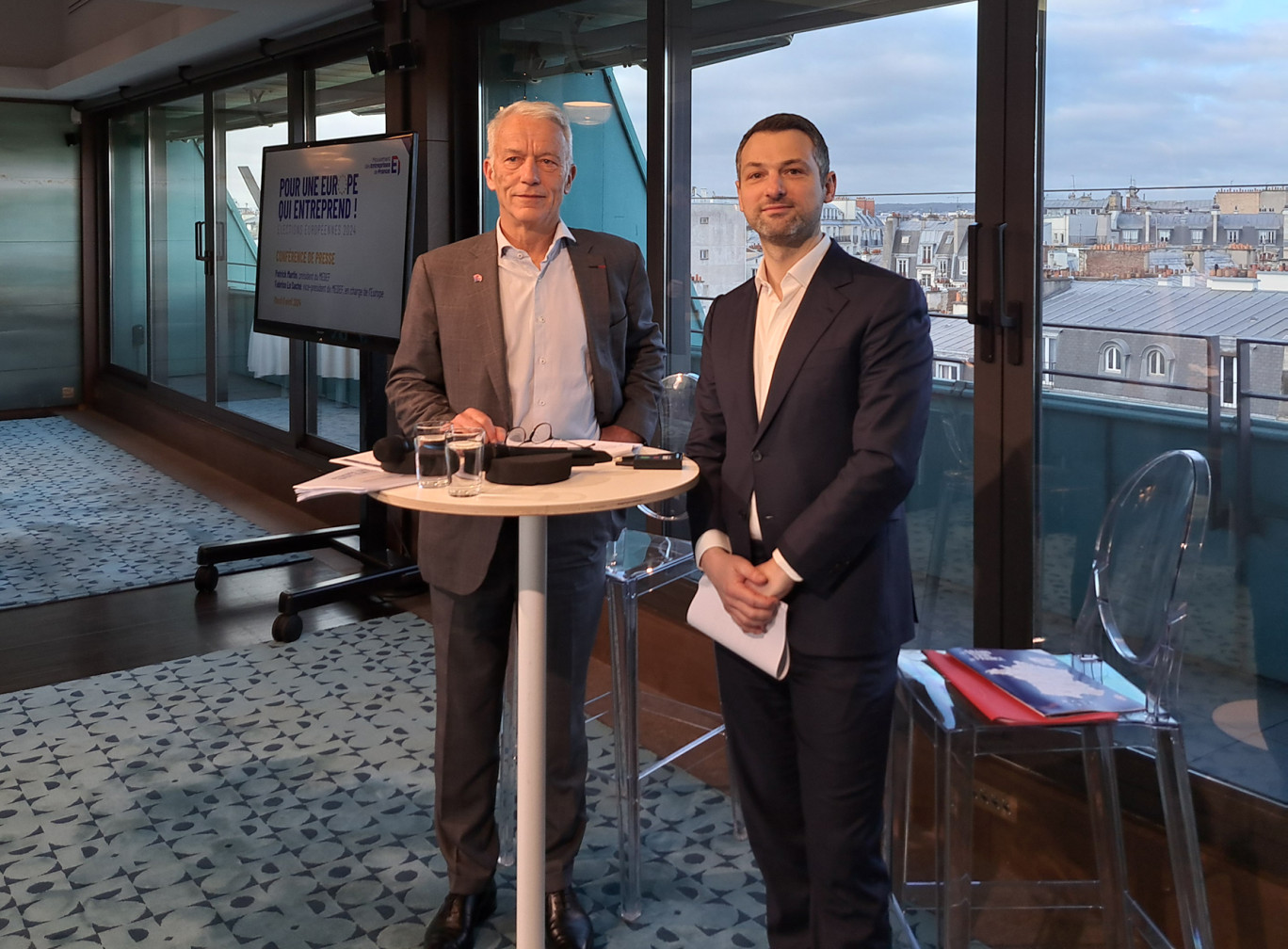© : Anne Daubrée Patrick Martin, le président du Medef, et Fabrice Le Saché, son vice-président viennent de présenter les «30 propositions pour une Europe qui entreprend».