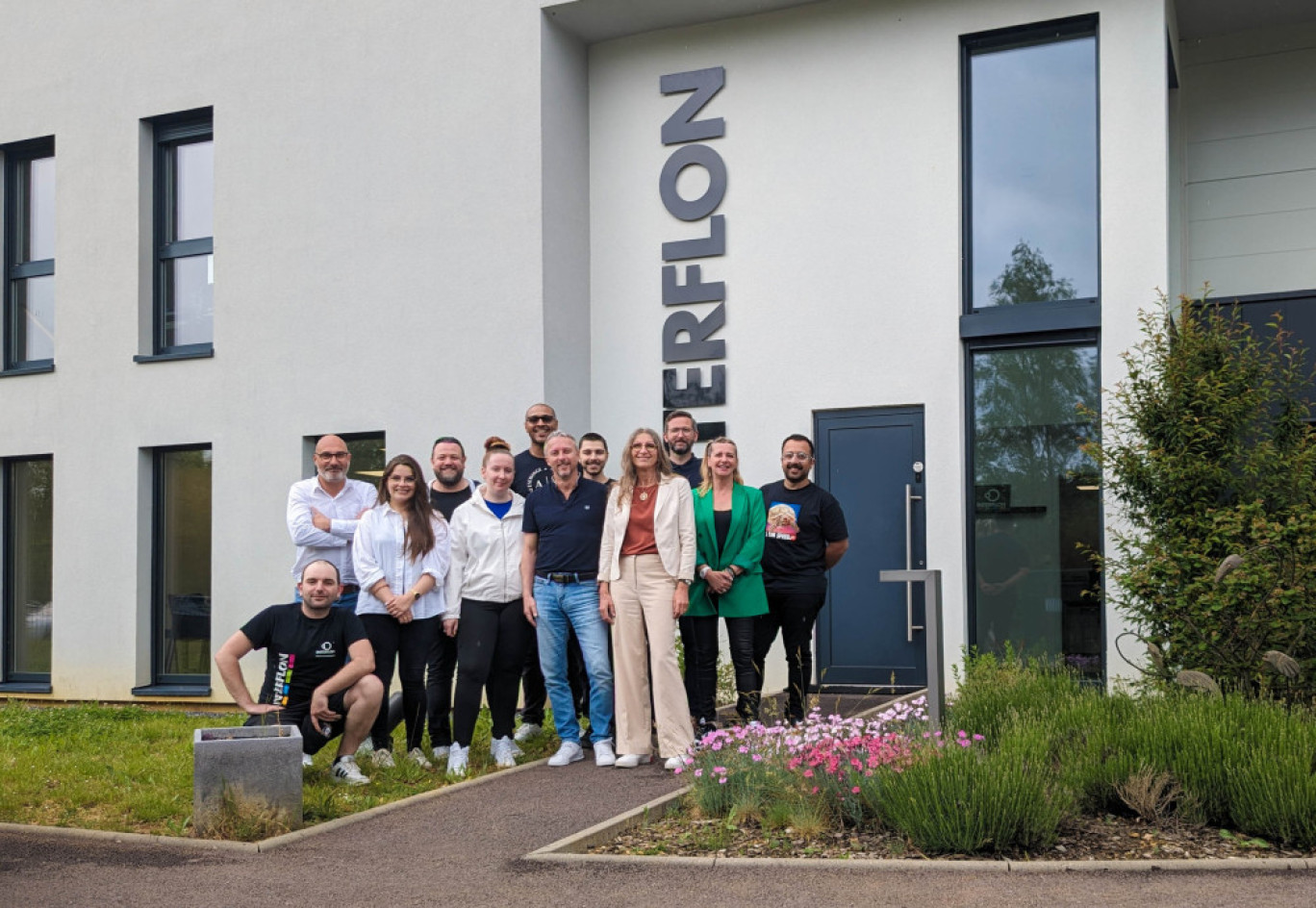 © Interflon. À Norroy-le-Veneur, une partie de l'équipe Interflon France-Luxembourg.