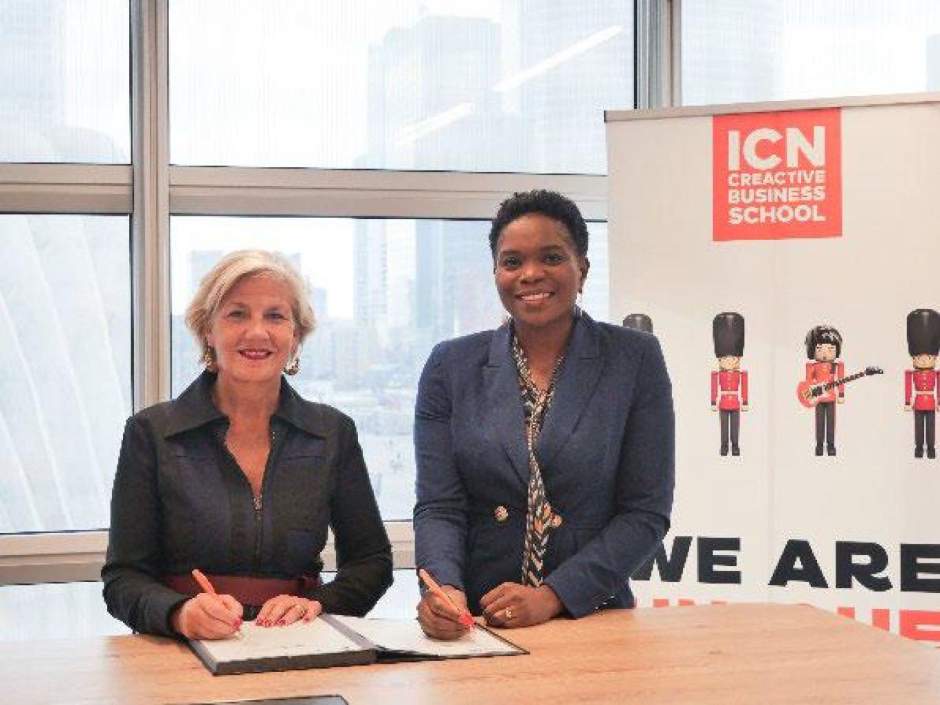 © ICN Business School. Krista Finstad-Milion, enseignante-chercheuse et directrice du département ressources humaines et comportement organisationnel à l’ICN Business School et Doris Jaze, présidente fondatrice de PaWalp
