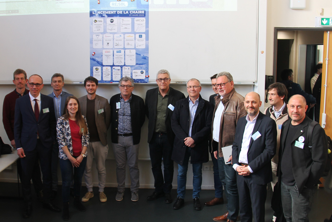 © Emmanuel Varrier. Les partenaires de la chaire du programme Reisol l’ont officiellement installée le 27 mars à l’École nationale supérieure de géologie de Nancy.