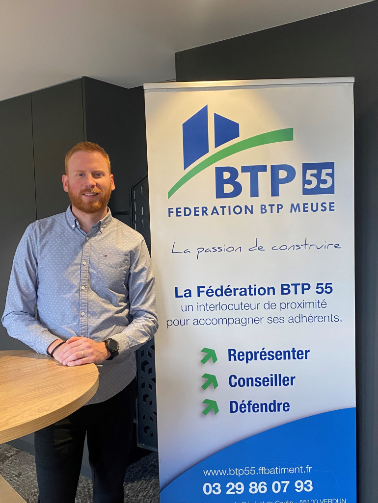 © Fédération BTP Meuse. Pierre Roland, le nouveau secrétaire général de la Fédération du BTP Meuse.