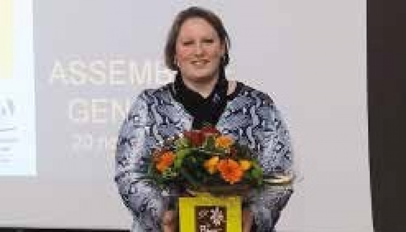 Alexianne Gester-Zabé récompensée en 2014 par la Chambre de Métiers et de l’Artisanat Lorraine. 