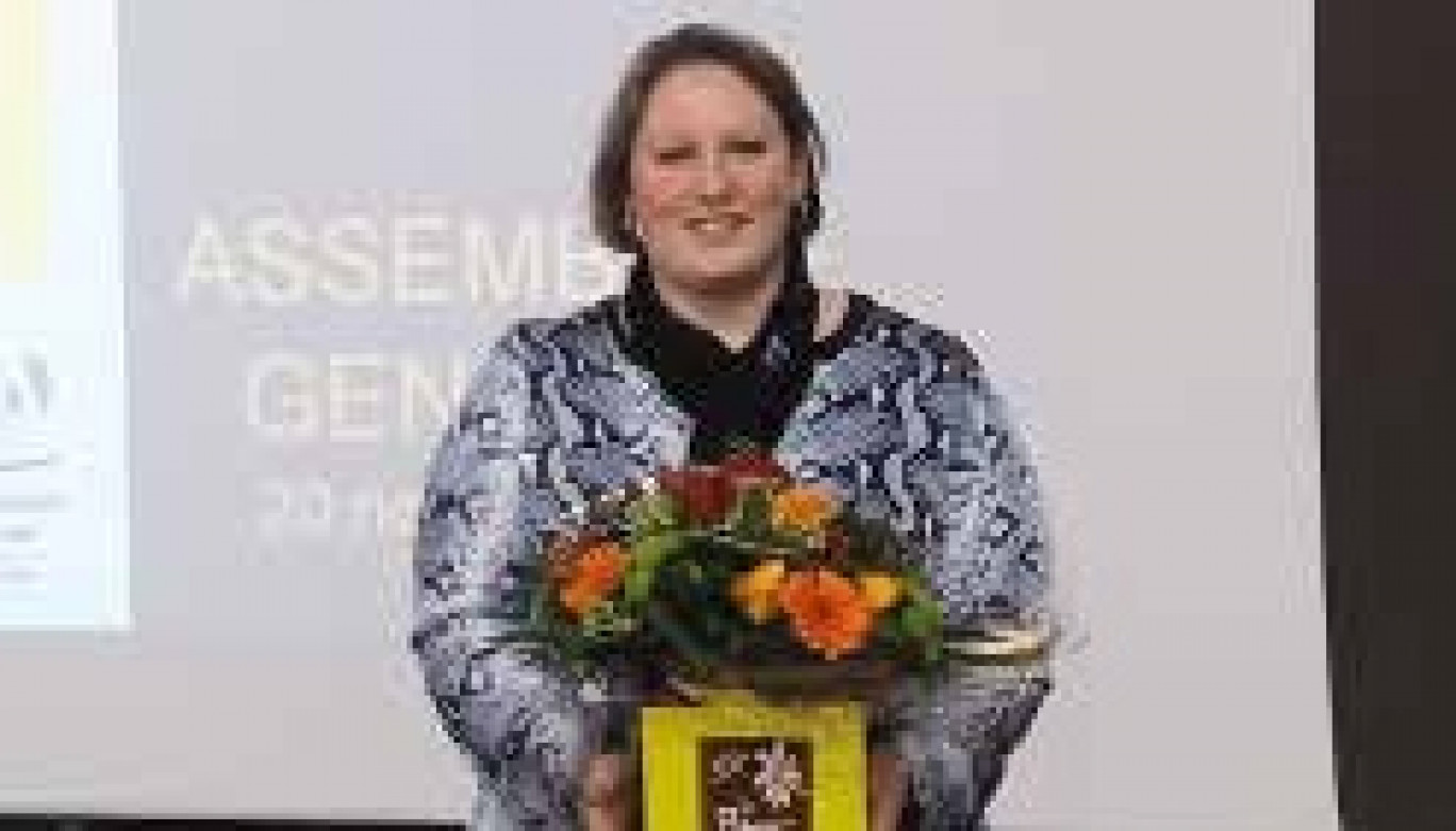 Alexianne Gester-Zabé récompensée en 2014 par la Chambre de Métiers et de l’Artisanat Lorraine.