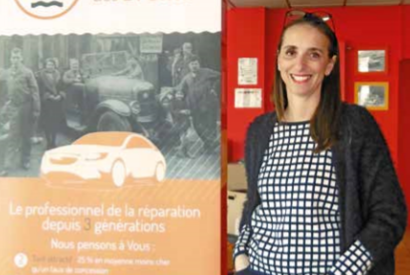 Clotilde Renauld est l’une des rares femmes gérantes de carrosserie automobile.