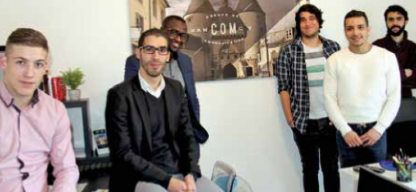 «Démocratiser la communication auprès des TPE est l’un de nos objectifs», assure Chaouki Sehili (deuxième en partant de la gauche), le fondateur de NanComcy.