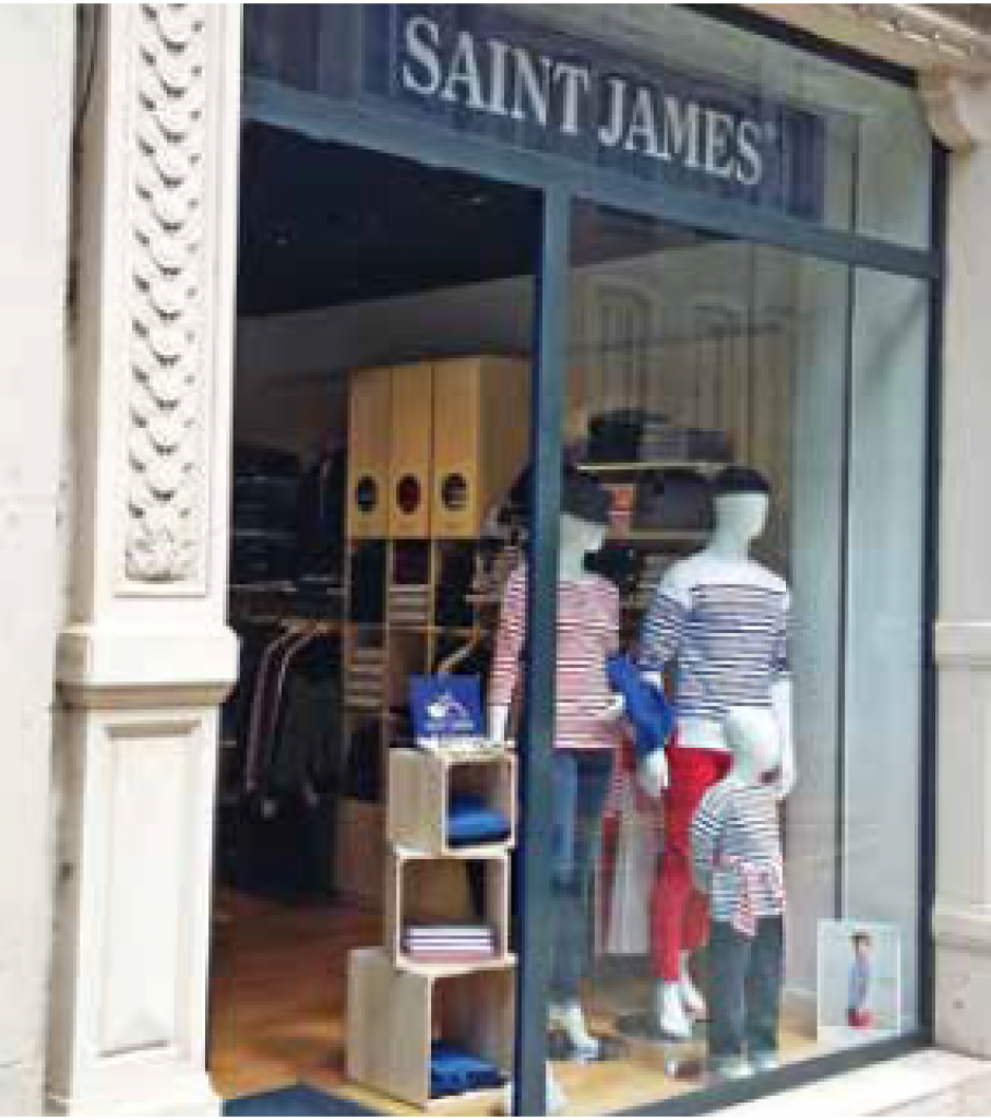 La boutique Saint James à Nancy nous fait presque oublier que la mer est à des centaines de kilomètres de là.