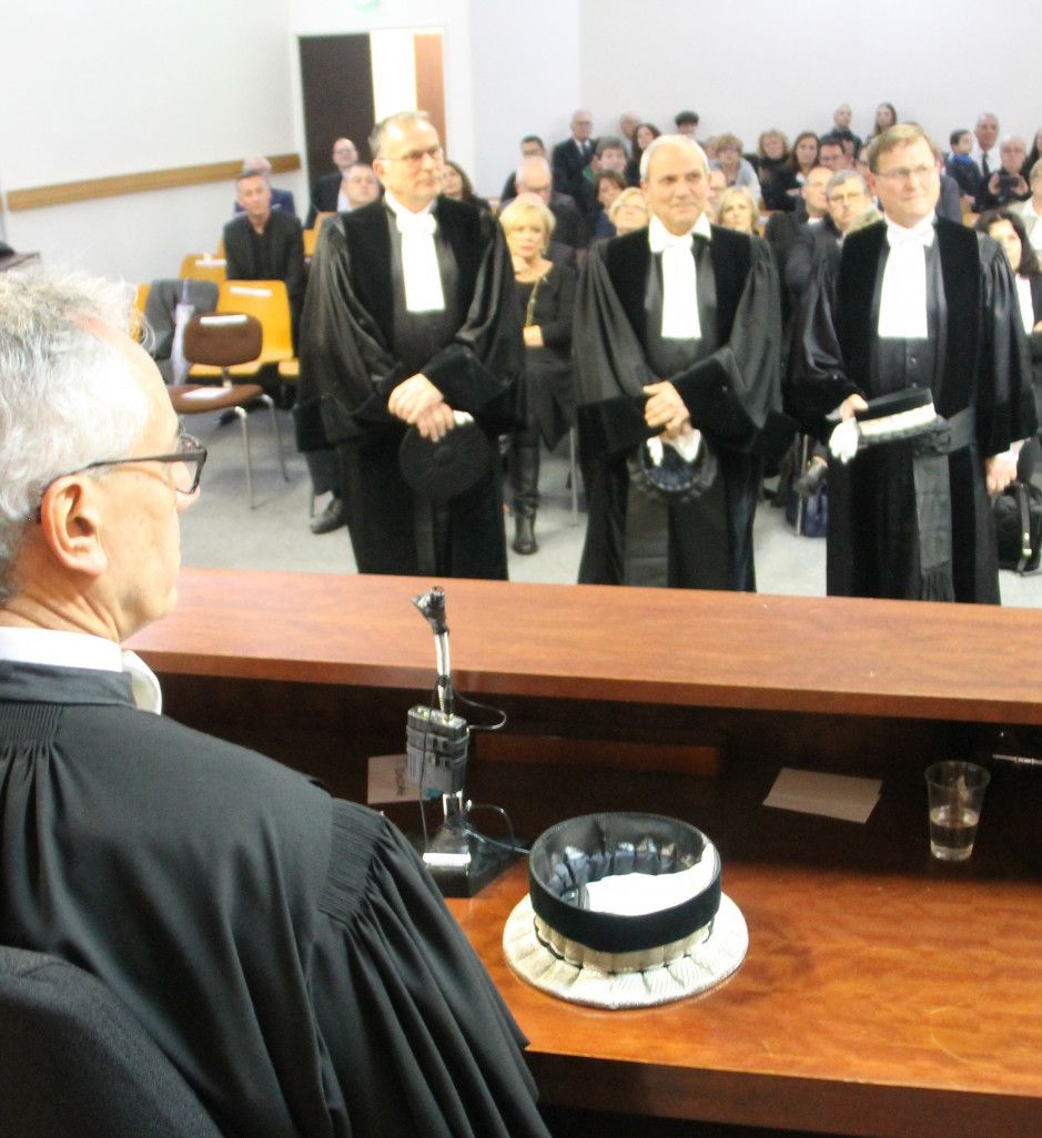Laurent Grundmann, Romeo Martino et Daniel Reitin, les trois nouveaux juges du Tribunal de commerce de Nancy.