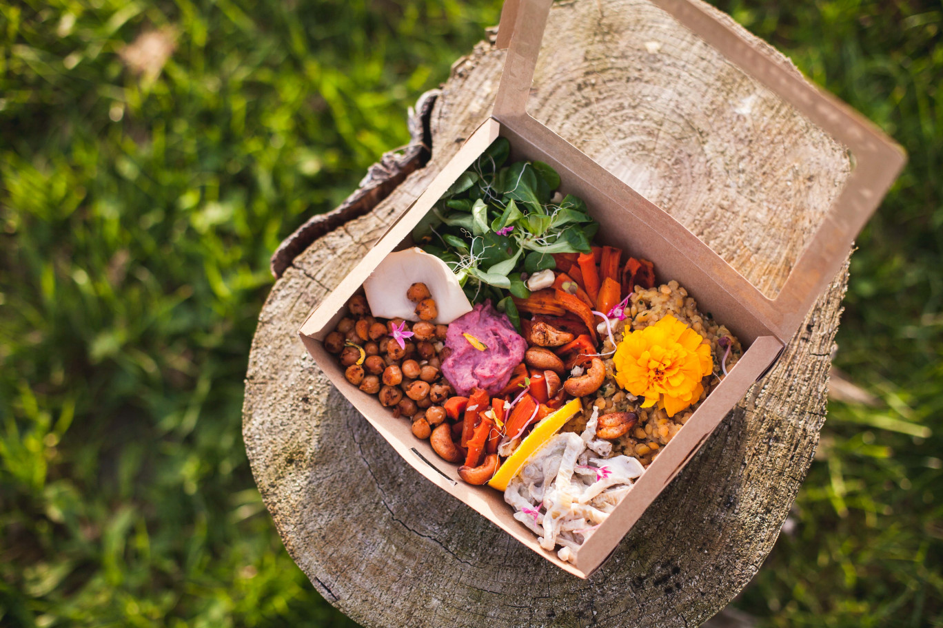 La lunchbox de Chez Valentine est riche en couleurs et en vitamines.