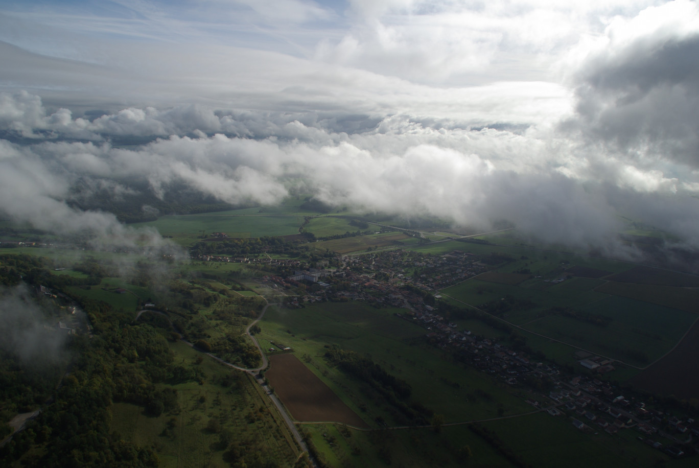 Vue aérienne de Blainville sur Madon.