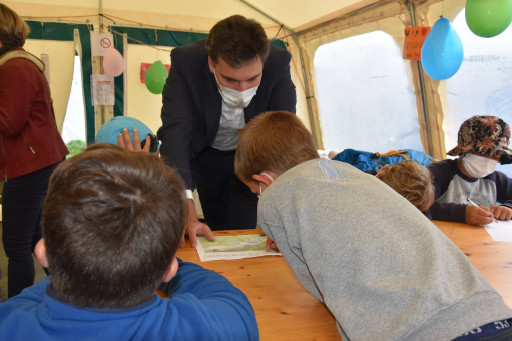 David Percheron en visite du centre de vacances «Les Tronches»